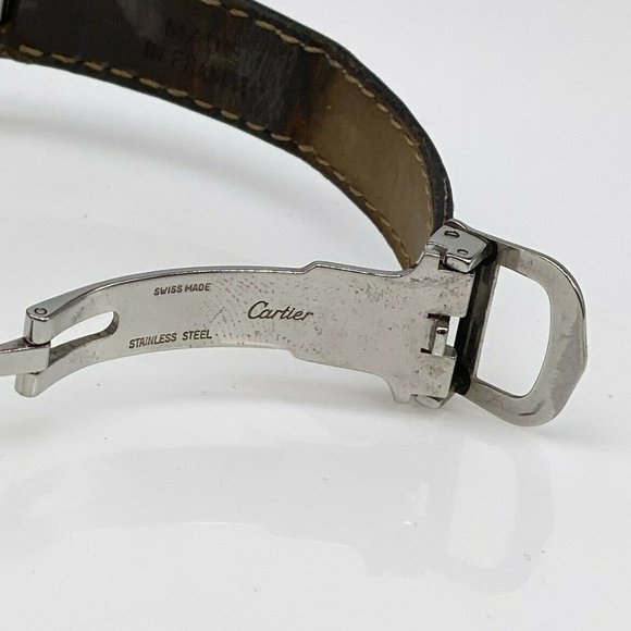 CARTIER BLACK 18K GOLD LADIES WATCH WITH PAPERS!!! main image 4